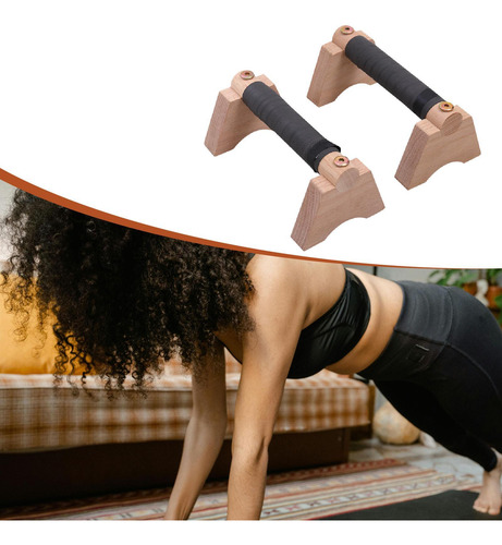 2 Barras De Flexiones De Madera Con , Estructura Estable Y