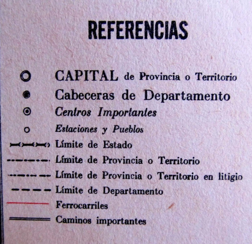 1939 Mapa Formosa Chaco Ferrocarril Estancia Limites Litigio (Usado)