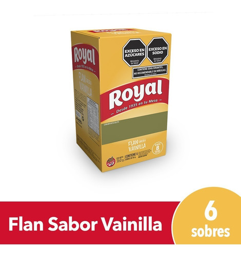 Flan Royal Vainilla X 6 Sobres X 60 Gr