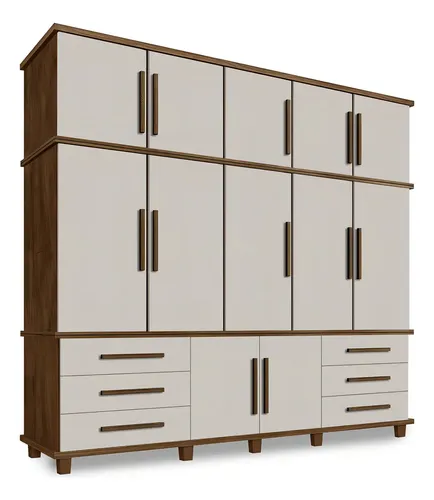 Guarda Roupa Londres Triplex 5 Portas 6 Gavetas Maleiro Luxo Cor Guarda Roupa Londres Triplex 5 Portas 6 Gavetas Maleiro Luxo Cor