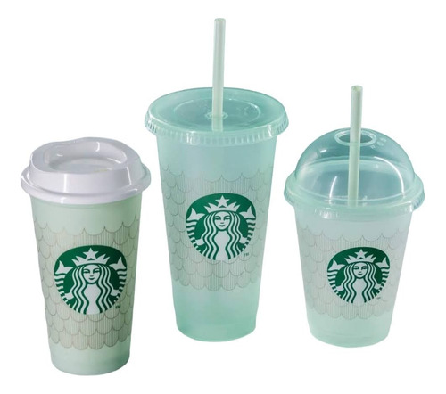 Starbucks Set Vasos (3)  De Sirena Edición México 