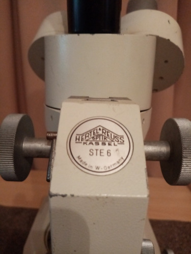 Microscopio Binocular Hertel & Reuss Ste6 - Aleman-año 1970