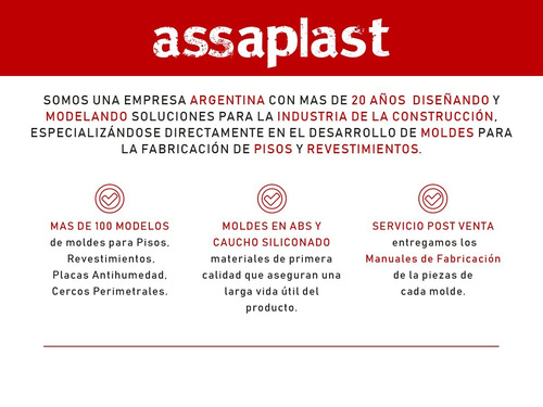 Molde Adoquin Para Pavimento Uni (intertrabado)