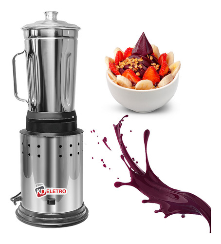 Liquidificador industrial KD Eletro LBR-2 2 L aço inoxidável