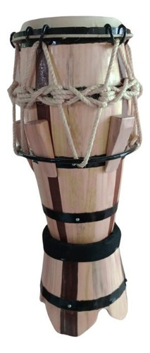Atabaque Afinação Corda 60 Cm Pinus - Salles (com Suporte)