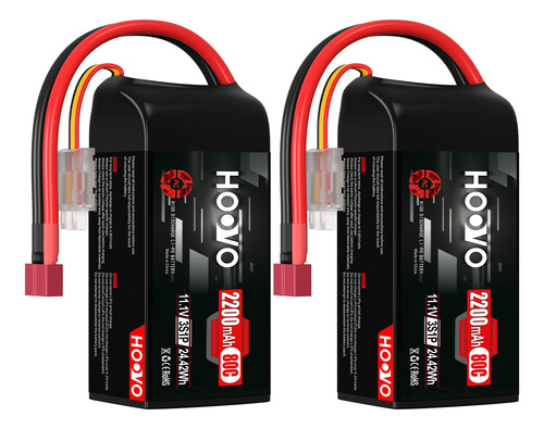 Hoovo 3s Lipo Battery 2200mah 80c 11.1v Shorty Lipo Bateria