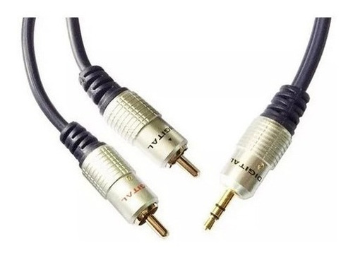 Cable Plug Macho A 2 Rca Macho 3 Metros Gold Hq N10091