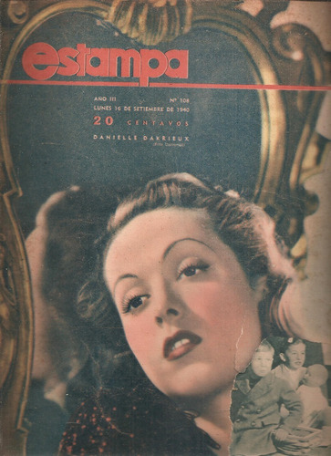 Revista Estampa Nº 108 Setiembre 1940