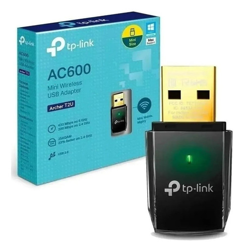 Adaptador Wifi Usb Tp-link Archer T2u Ac600 Dual Band 