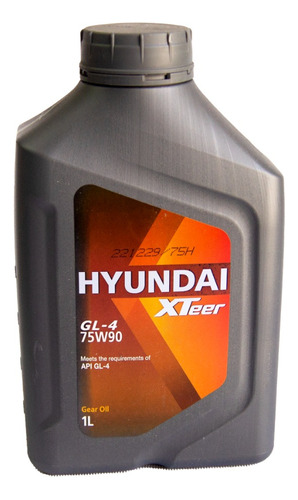 Aceite De Transmision 75w90 Gl-4 Marca Hyundai 1lts