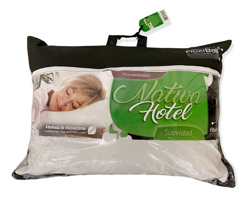 Almohada Nativa Hotel Fiberball Fiberevolution 70 X 50 Cm Color Blanco