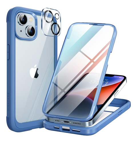 Funda Para iPhone 14 De 6.1 Pulgadas, Transparente Azul