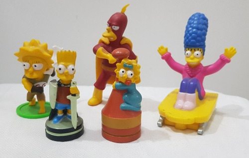 Lote 5 Muñecos Simpson Bart Homero Marge Lisa Maggie B20