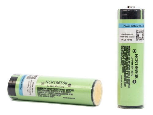 2 Baterias 18650 Panasonic Ncr18650b 3400mah Protegida Pcb