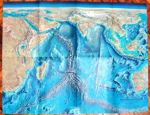 Mapa National Geographic Oceano Indico Fondo Marino Costas