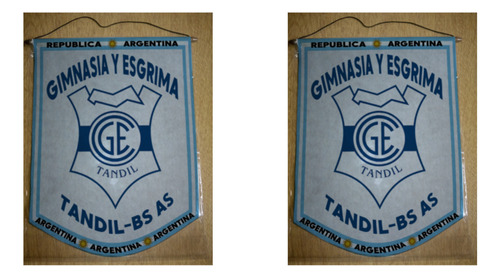 Banderin Chico 13cm Gimnasia Y Esgrima Tandil