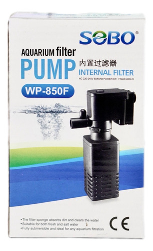 Filtro Interno Para Acuario De 400 L/h , Alto Flujo.