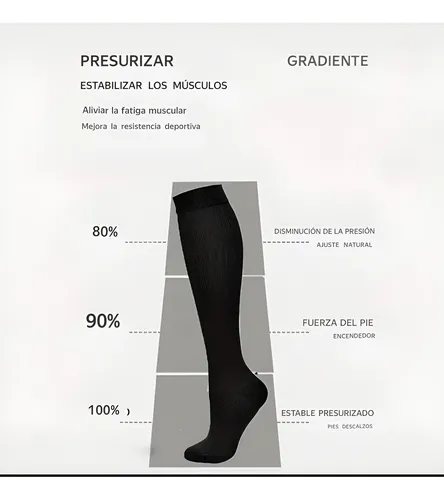 Medias De Compresión Varices Deporte, Soporte Antideslizante