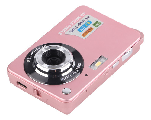 Cámara De Vídeo Digital 4k Rosa, 48 Mp, Pantalla Lcd De 2,7