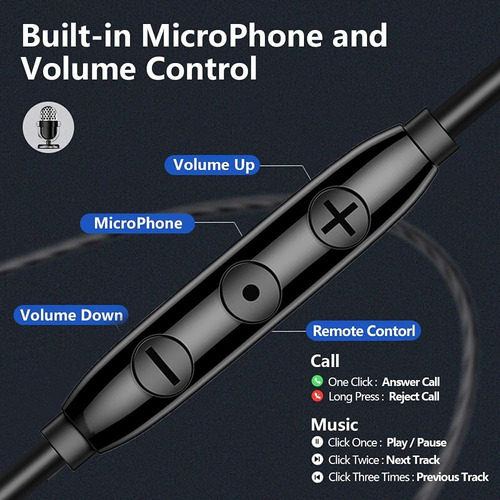 Audífonos De Subwoofer Estereo Con Cable De 3,5 Mm | Ne...