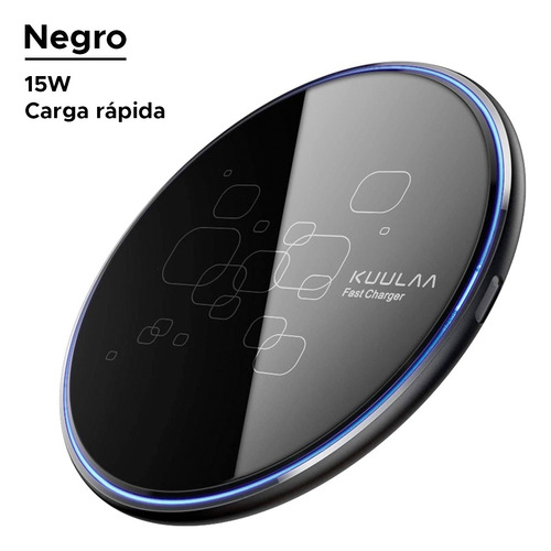 Imagen 1 de 10 de Cargador Inalámbrico Carga Rápida 15w Ideal iPhone 11 12