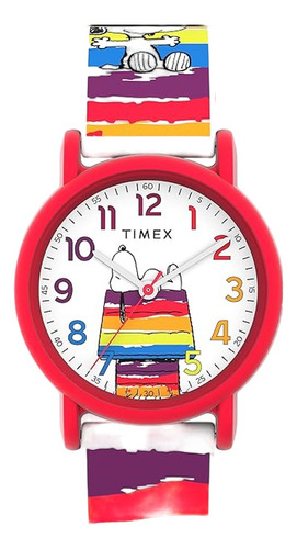 Reloj Timex X Peanuts Snoopy Unisex Original Colores 36mm