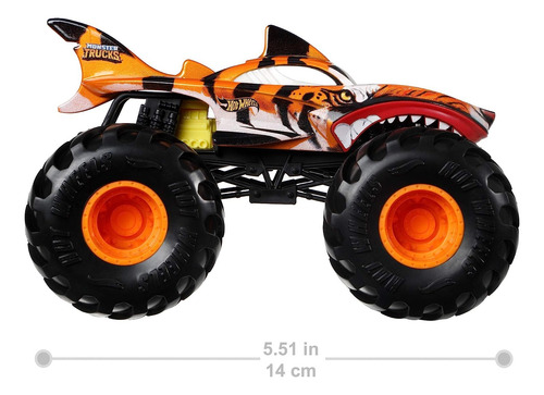 Monster Trucks Tiger Shark De Hot Wheels, Fundido A Presion