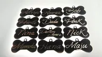 Comprar 5 Plaquinhas Identificação Cor Prateada Pet Dog Tag Gravada