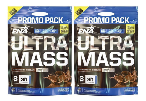 Ultra Mass Ena 2 X 3 Kg Ganador Promo Pack 