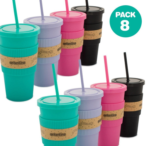 Imagen 2 de 6 de 8 Vaso Jarro Taza Sorbete Faja Silicona Frio Calor Artentino