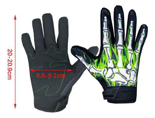 Guantes De Bicicleta Con Estampado De Dedos En Forma De Esqu