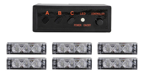 Set 6 Modulos Baliza Led Roja 18 Watts 12 Volt Nl352-6-roja