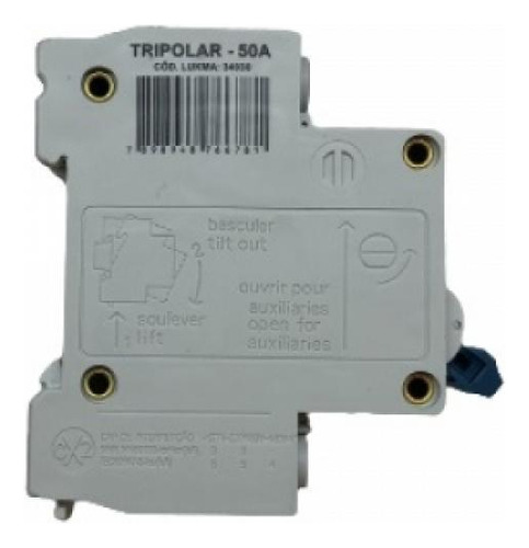Disjuntor Din Tripolar 50amp Lukma 34030