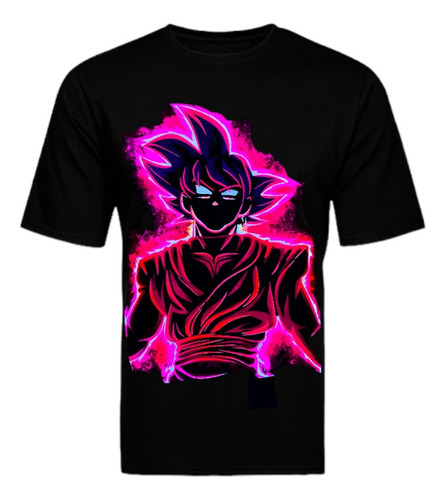 Playera Hombre Dragon Ball Z Fluorescente Neon Con Luz Negra
