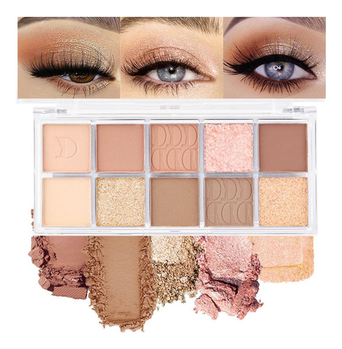 Oranot Paleta De Sombra De Ojos Marron Claro Nude, 10 Colore