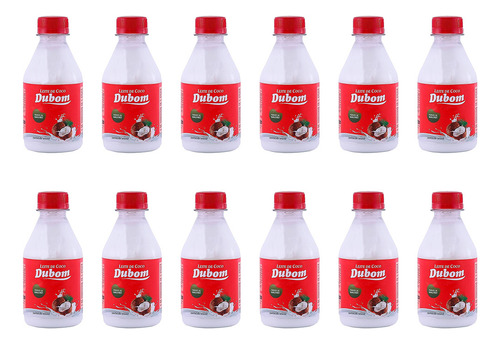 Kit 12 Leite De Coco Tradicional Frasco 200ml Alta Qualidade