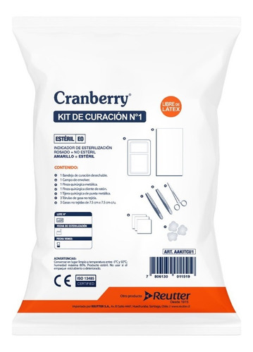 Kit De Curación Estéril Desechable Cranberry