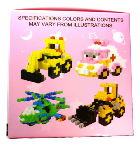 Carroambulancia Rosa 3d - Bloques De Construcción Xinz Yc353 240 Ambulancia Rosa