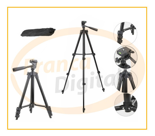 Trípode Extensible Para Cámara Adaptador Gopro Celular Plata