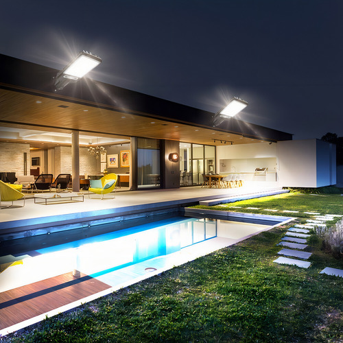 Lámpara Solar Exterior De Pared 72 Cob Led Sensor Movimiento