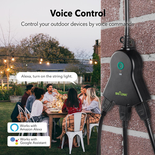 Enchufe Inteligente Wifi Para Exterior Resistente Temporizad