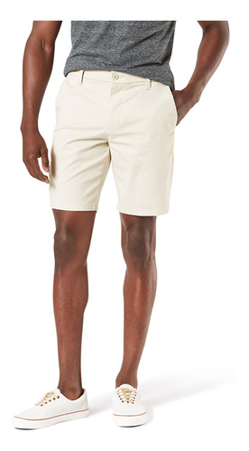 Short Ultimate Solid Straight Fit Porcelain Khaki Dockers