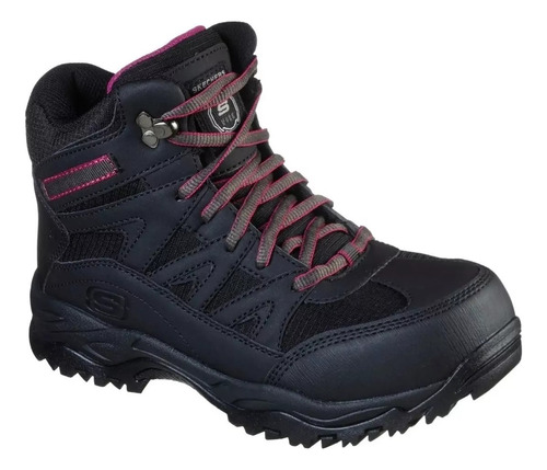 Bota Skechers Work Pomeria Seguridad Dama Casco Negro 108002