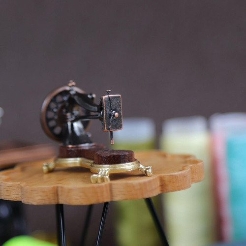 Máquina De Coser Para Casa De Muñecas A Escala 1/12,