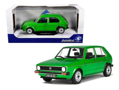 Auto a escala Volkswagen Golf 1:18 color verde