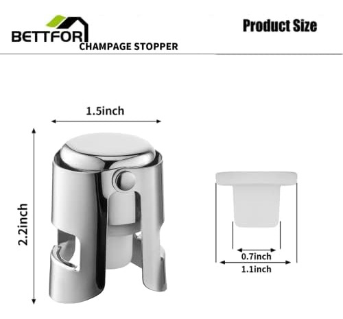 Bettfor Tapones Para Champán Con Protector De Champán De Ace