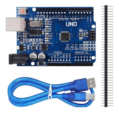 Arduino Uno R3 + Cable Usb Ch340 + Regleta.