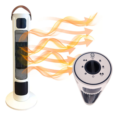 Calefactor eléctrico Dosyu DY-NFJ02-C portátil 1580W silencioso color blanco