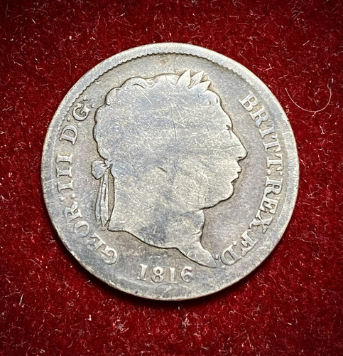 Moneda 1 Chelín Inglaterra 1816 Plata 0.925 Km 666 Jorge 3 (Usado)