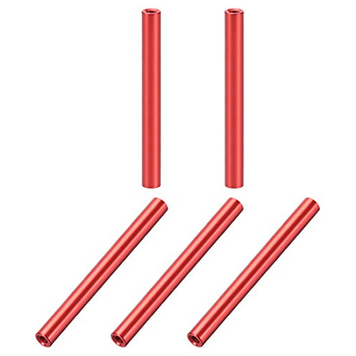 Espaciador Columna Aluminio M3x55mm Rojo (pack 5) Para Drone